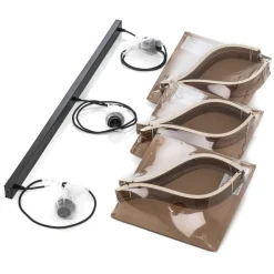 TEMAR LIGHTING Hengelampe Barrel med skjerm i tre, 3 lyskilder, lang Clearance