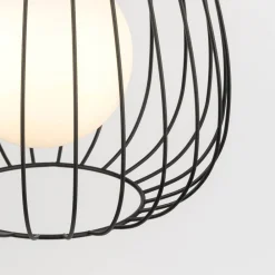 SIGMA Hengelampe Bell S, Ø 24 cm, 1 lyskilde, svart/gull/hvit| Pendellamper