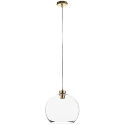 TK Lighting Hengelampe Cubus, gjennomsiktig, glass, Ø 30 cm, E27 New