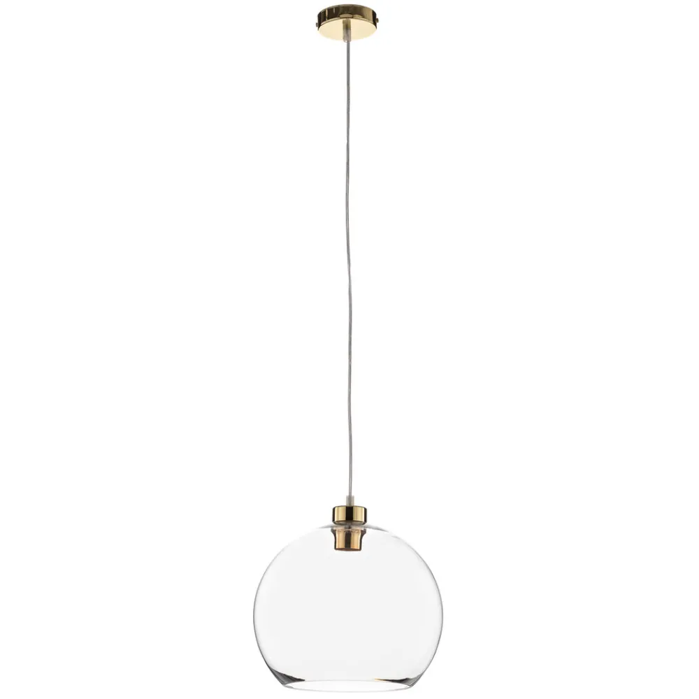 TK Lighting Hengelampe Cubus, gjennomsiktig, glass, Ø 30 cm, E27 New