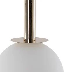 SIGMA Hengelampe Daisy, 5 lyskilder, gull/hvit/svart, glass Hot