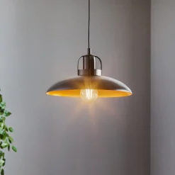 Eko-Light Hengelampe Felix, svart/antik gull, 1 lyskilde| Pendellamper