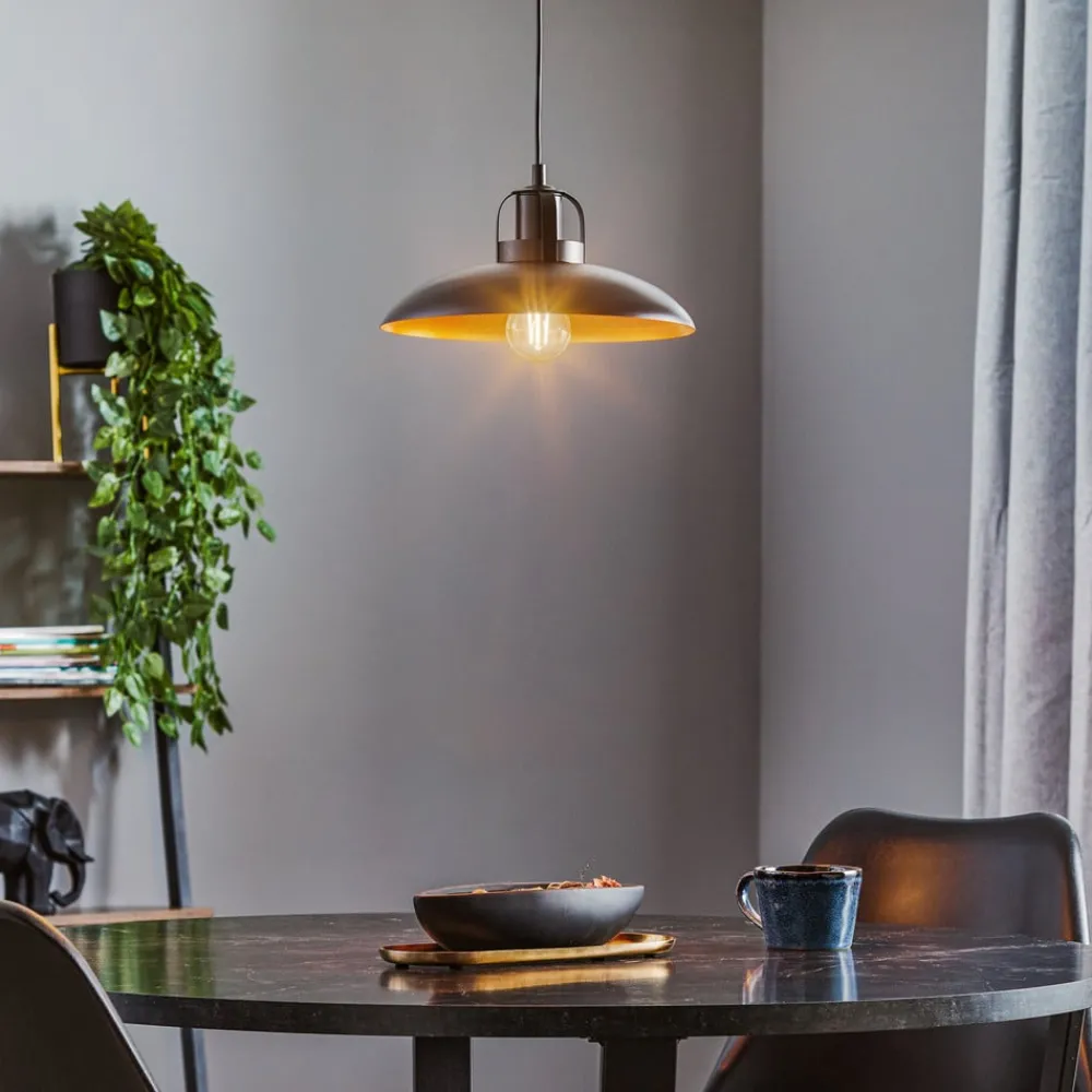 Eko-Light Hengelampe Felix, svart/antik gull, 1 lyskilde| Pendellamper