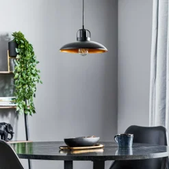 Eko-Light Hengelampe Felix, svart/antik gull, 1 lyskilde| Pendellamper