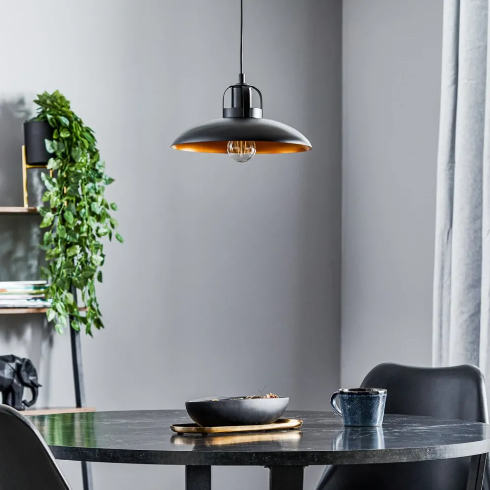 Eko-Light Hengelampe Felix, svart/antik gull, 1 lyskilde| Pendellamper