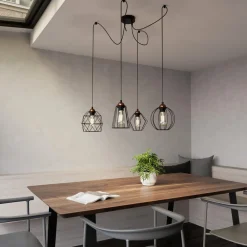 TK Lighting Hengelampe Galaxy med fire bur-skjermer| Pendellamper