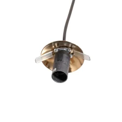 Euluna Hengelampe Glassy, 4 lyskilder, rund, svart/opal Clearance