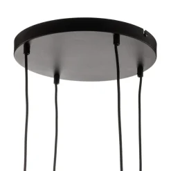 EMIBIG LIGHTING Hengelampe Glassy, 4 lyskilder, svart, grafitt, glass, E14| Pendellamper