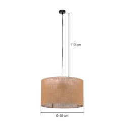 TK Lighting Hengelampe Juta, 1 lyskilde Ø 50 cm