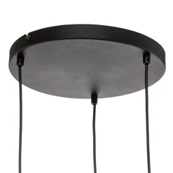 TK Lighting Hengelampe Marco Green, 3 lyskilder klar/grønn/brun New