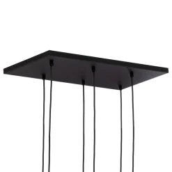 TK Lighting Hengelampe Marco Green, 6 lyskilder klar/grønn/brun| Pendellamper