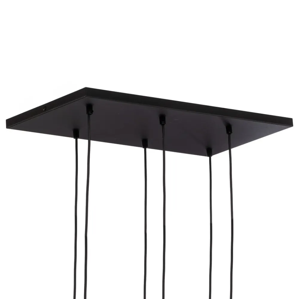 TK Lighting Hengelampe Marco Green, 6 lyskilder klar/grønn/brun| Pendellamper