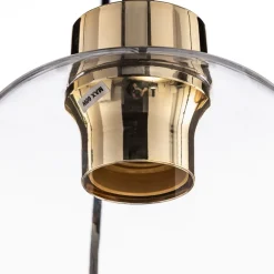 TK Lighting Hengelampe Marco Green, 6 lyskilder klar/grønn/brun| Pendellamper