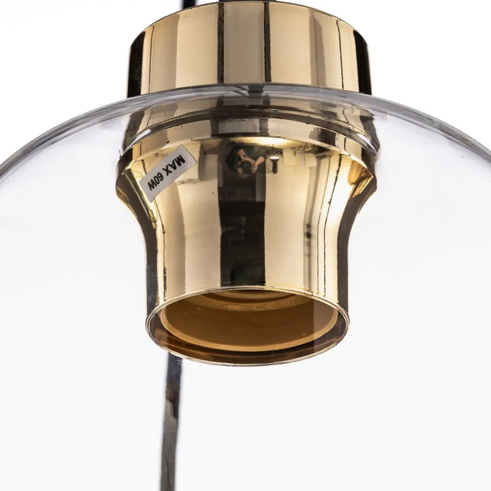 TK Lighting Hengelampe Marco Green, 6 lyskilder klar/grønn/brun| Pendellamper