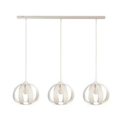 HELAM Hengelampe Newton, 3 lyskilder, sandfarget, metall Clearance