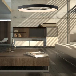 Mantra Iluminación Hengelampe Niseko II, fjernkontroll, Ø 65 cm, svart Outlet