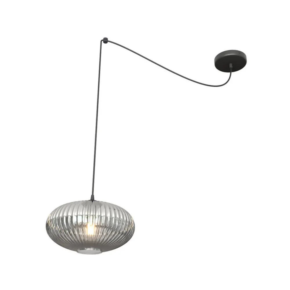 EMIBIG LIGHTING Hengelampe Origo, Ø 30 cm, røykgrå/svart, desentralisert Sale