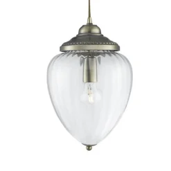 Searchlight Hengelampe Pineapple, messing antikk Discount