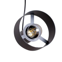 SIGMA Hengelampe Rif 3, antrasitt, rund, 3 lyskilder, Ø 33 cm