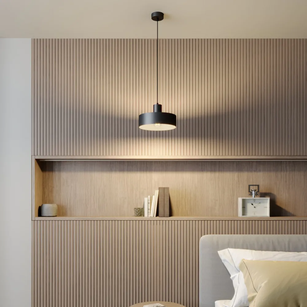 SIGMA Hengelampe Rif i metall, svart, Ø 25 cm