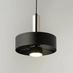 SIGMA Hengelampe Rif Lux, svart/sølv, Ø 25 cm, stål| Pendellamper