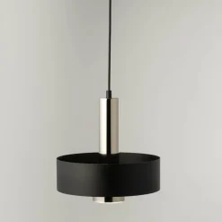 SIGMA Hengelampe Rif Lux, svart/sølv, Ø 25 cm, stål| Pendellamper