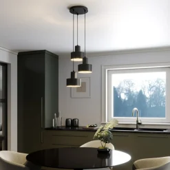 SIGMA Hengelampe Rif, rund med 3 lyskilder, svart New