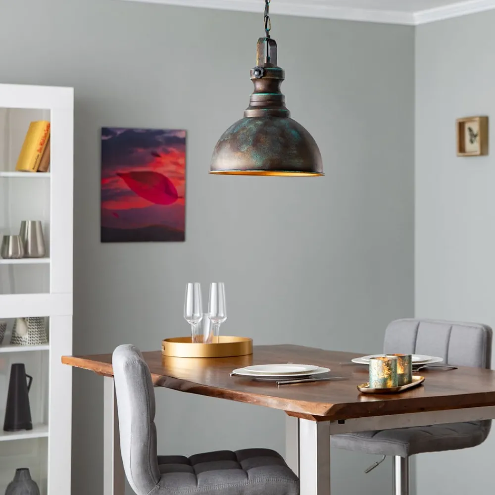 Opviq Hengelampe Saglam 3710 1 lyskilde Ø31cm gull antikk| Pendellamper