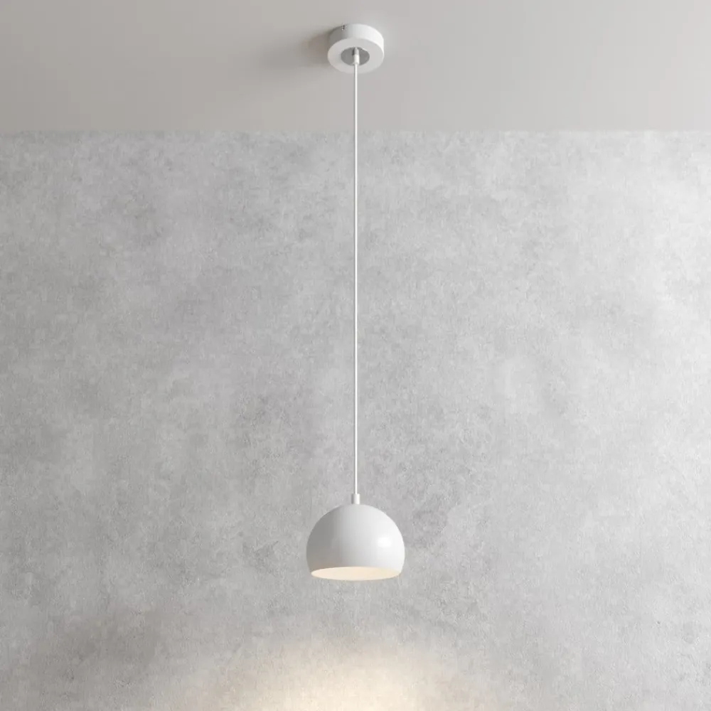 Luminex Hengelampe Sool, hvit, Ø 15 cm, metall| Pendellamper