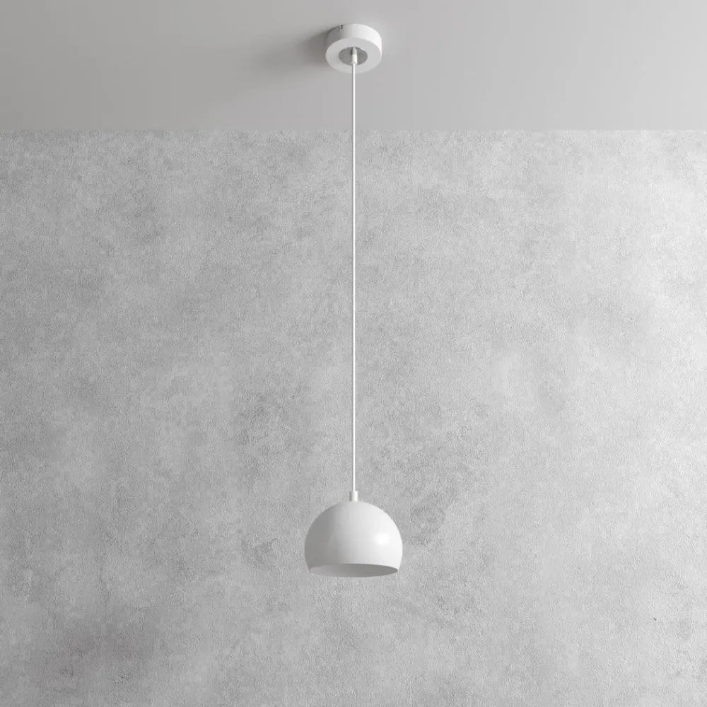 Luminex Hengelampe Sool, hvit, Ø 15 cm, metall| Pendellamper