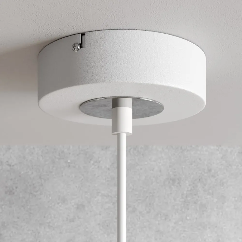 Luminex Hengelampe Sool, hvit, Ø 15 cm, metall| Pendellamper