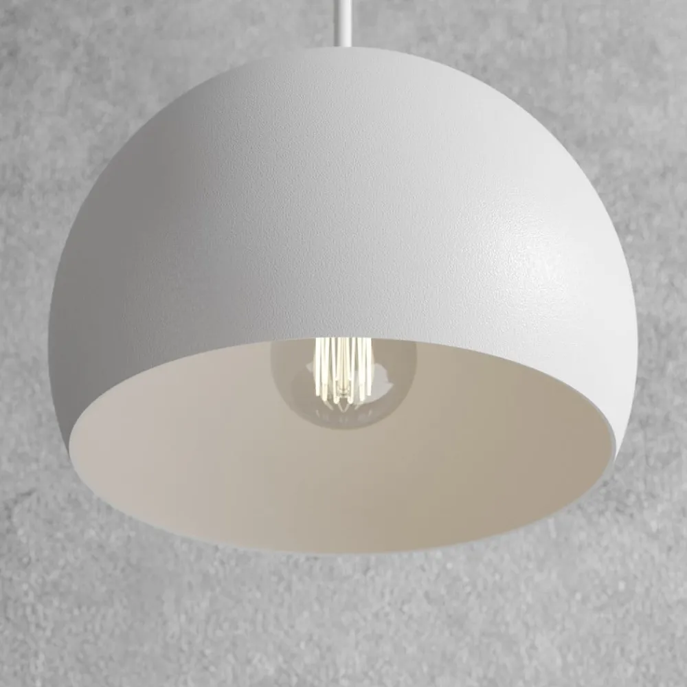 Luminex Hengelampe Sool, hvit, Ø 15 cm, metall| Pendellamper