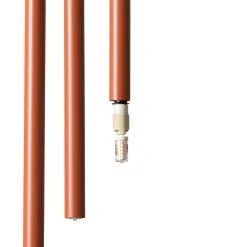 SIGMA Hengelampe Sopel 3, teglrød, rund, 3 lyskilder, stål, G9