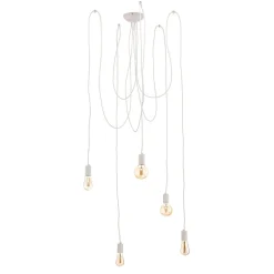 Nowodvorski Lighting Hengelampe Spider i hvit, 5 lyskilder