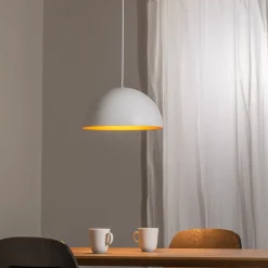 BEGA Hengelampe Studio Line 50996, hvit/kobber, Ø 35 cm| Butikkbelysning