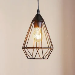 EGLO Hengelampe Tarbes, en lyskilde, 17,5 cm, svart Hot