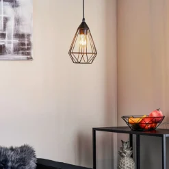 EGLO Hengelampe Tarbes, en lyskilde, 17,5 cm, svart Hot