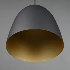 Reality Leuchten Hengelampe Tilda, 1 lyskilde, svart/gull, Ø 25 cm Clearance