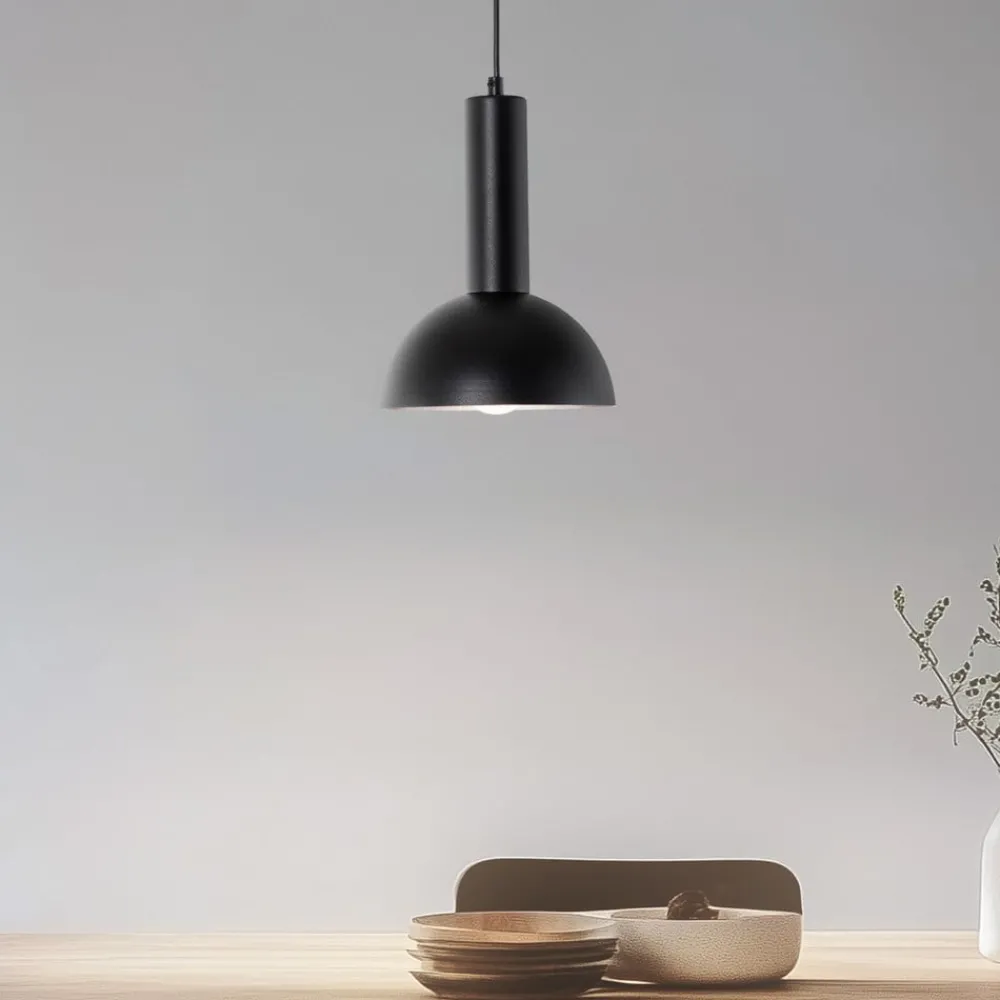 SIGMA Hengelampe Vitrum cupola S, svart, halvrund, Ø 19 cm| Pendellamper