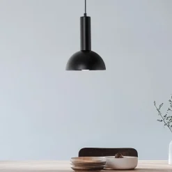 SIGMA Hengelampe Vitrum cupola S, svart, halvrund, Ø 19 cm| Pendellamper