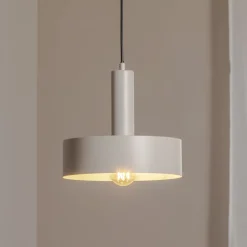 SIGMA Hengelampe Vitrum rund, taupe, sylindrisk, Ø 27 cm| Pendellamper