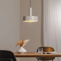 SIGMA Hengelampe Vitrum rund, taupe, sylindrisk, Ø 27 cm| Pendellamper