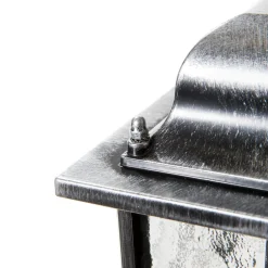 Elstead Hengelampe Wexford WX9, IP23, svart-sølv, metall, glass Clearance