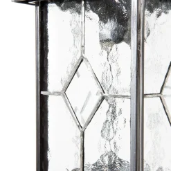 Elstead Hengelampe Wexford WX9, IP23, svart-sølv, metall, glass Clearance