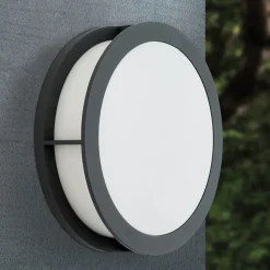 ORION Henry utendørs vegglampe, Ø 30 cm antrasitt| Vegglamper Utendørs