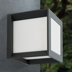 ORION Henry utendørs vegglampe, 16x16x16cm antrasitt| Vegglamper Utendørs