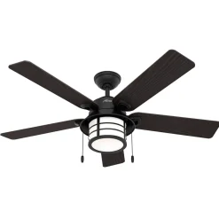 Hunter Santorini vifte med lys tre/svart