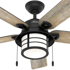 Hunter Santorini vifte med lys tre/svart