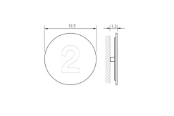 Absolut/ Radius Husnummer Round i stål - 7| Postkasser