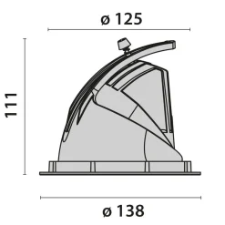 Performance in Lighting Hvit downlight EB433 LED flood reflektor 3000K